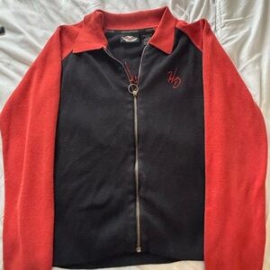Harley-Davidson Red and Black Zip-Up Jacket